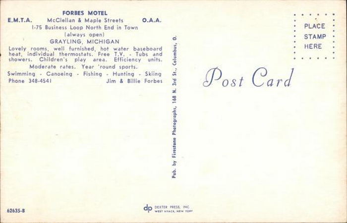 Warblers Way Motel (Forbes Motel) - Vintage Postcard (newer photo)